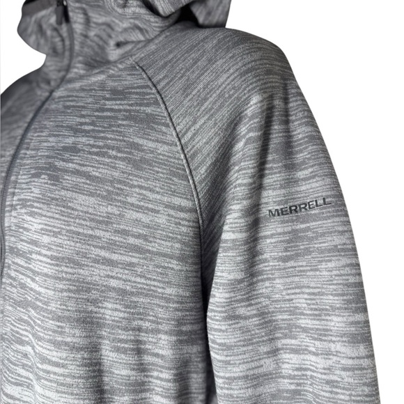 Merrell Jacket Womens Gorpcore Gray Sweatshirt Hoodie Fullzip fleece XL - Picture 3 of 13